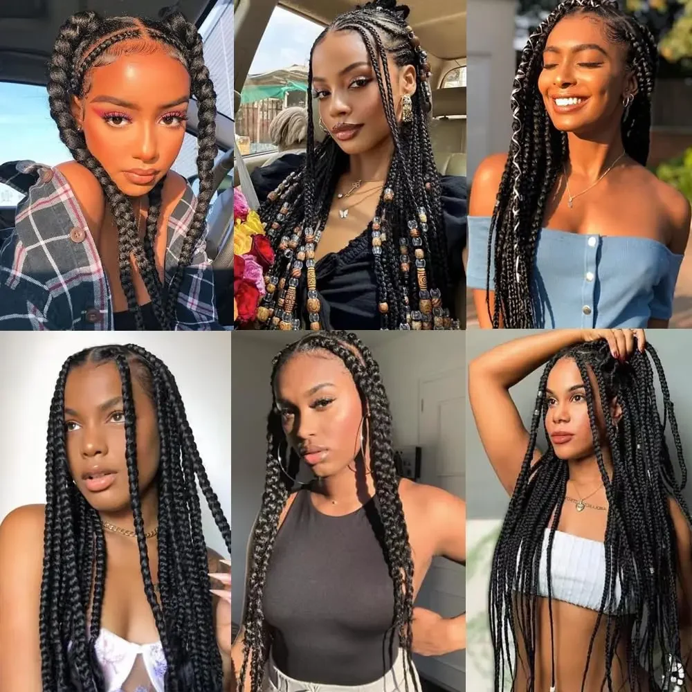 100% Human Hair Bulk for Braiding Straight Human Braiding Hair No Weft for Natural Black 50 Grams Hair Extension Cuticle Aligned_voghion.com