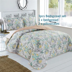 BSCI Certificates Manufacturer Direct Wholesale Embroidery Microfiber Quilt Bedspread Lightweight