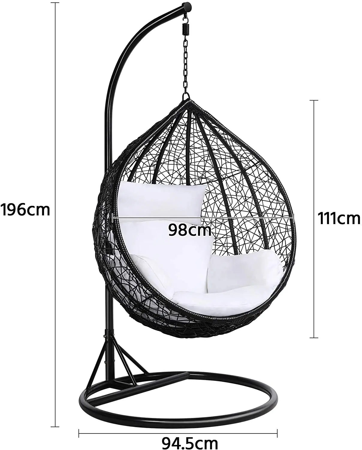 High Quality Modern Garden Furniture Patio Large Swing Chair Hanging