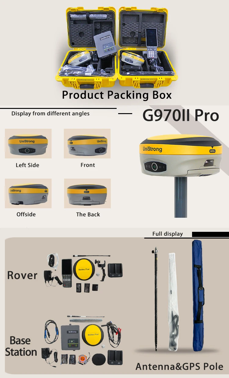 Unistrong G970II Pro Hot Selling Receiver Landing Gps Survey Equipment Land Surveying Instrument Gnss RTK