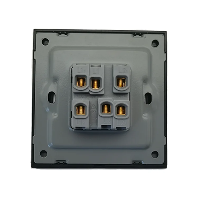 Uk Standard Universal 2gang 2way Switches Pc Panel 220v Wall Light Switch Socket Silver Brush Meteor Rain Series Power Switch