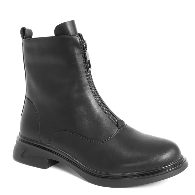 YZY wholesale OEM Women classic and design black PU Zipper Ankle work boots