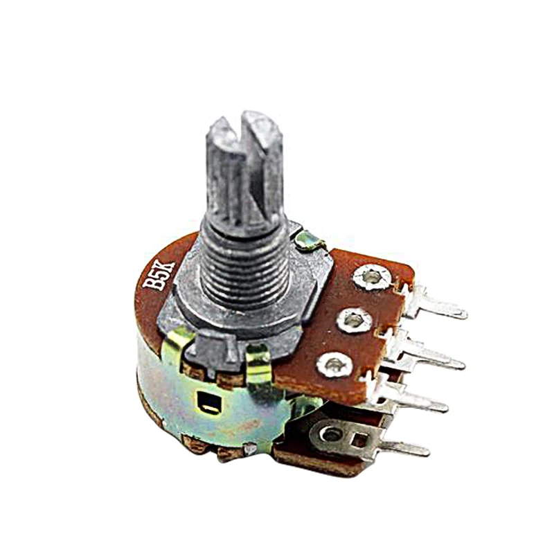 5 Pezzi Di Potenziometri Stereo WH148 A 5 Pin Con Interruttore, Albero 1/4" (15mm/20mm), Per Audio - Foto 5