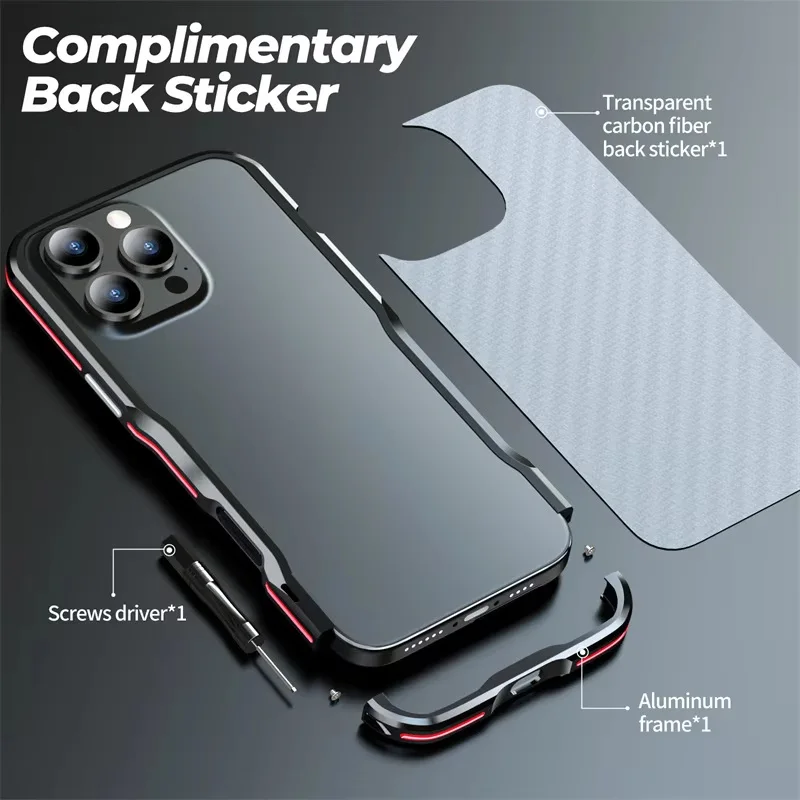 Custodia Metallica In Alluminio Per IPhone 16/15/14/13/12/11 Pro Max &ndash; Protezione 360&deg; E Qi Wireless Charging