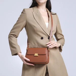 Wholesale High-end Genuine Leather Wallet Handbag Women's Shoulder Bag Genuine Leather Cowhide Shoulder Designer Women's Bag