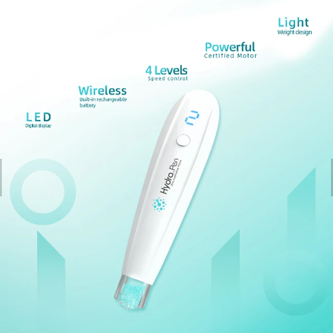 Гидравлическая роликовая ручка H2, микроигла для лица, авторучка Meso H2 Hydra derma pen, быстрая доставка, заводская цена