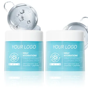 Wholesale Private Label Hyaluronic Acid Infused Facial Cleanser Moisture Lock Formula Balm for Makeup Removal Hydrating Cream