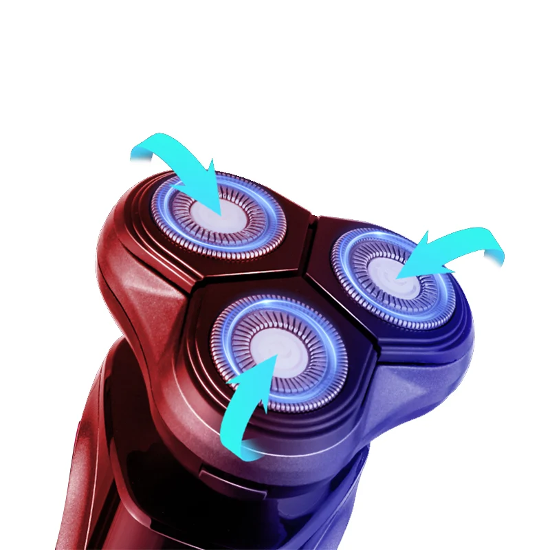 Manufacturer Wholesale Three-Blade Electric Shaver with USB Charging Rotary Push-Pull Feature for Family RVs and Hotels