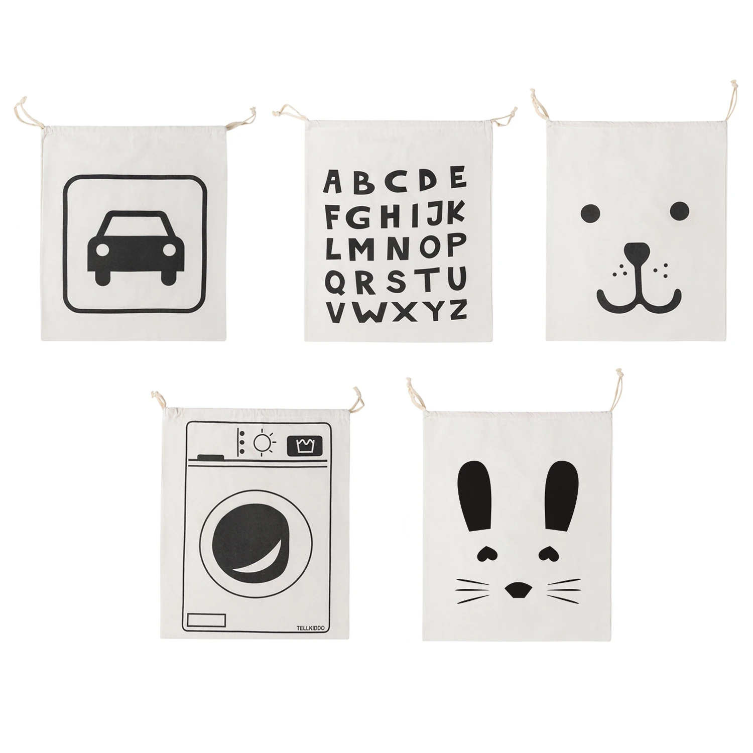 Custom Medium Soft Drawstring Tie Storage Bag White Organic Cotton Canvas Drawstring Bag With Logo