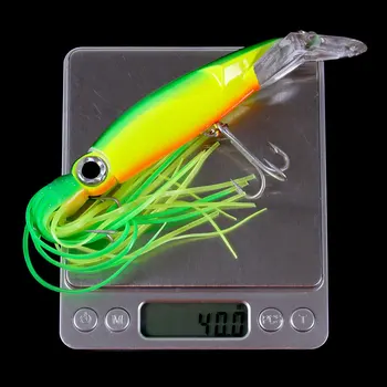 Luminous Squid Fishing Lure 40g Beard Man Long Cast Slow Sinking Realistic Big Octopus Sea Fishing Grouper Silicone Live Bait – Soft Lure – view 5