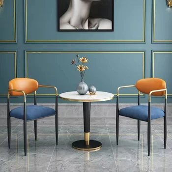 Luxury American Dining Chairs Leisure Dining Room Furniture Household Hotel Backrest Negotiation Chair Minimalist Dining Chair