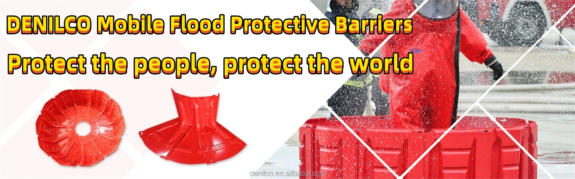 Abs Plastic Anti Flood Control Barrier System For Construction And Flood Defence Prevention 4582