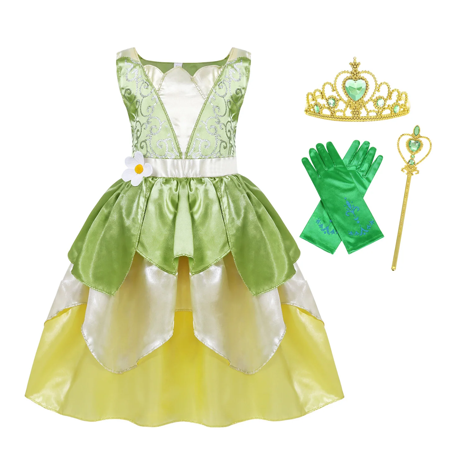 Disgust Joy Cosplay Costume per bambini Costume Film Inside Cosplay Out 2 Giochi di ruolo Sciarpa Gonne Set completo Bambini Abi da festa di Halloween  1501