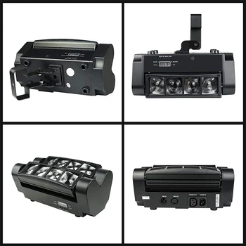BETOPPER 8×3W RGBW LED ディスコライト LM30A-2 Betopper LM30A 8x3W Mini Spider Moving Head Stage Light