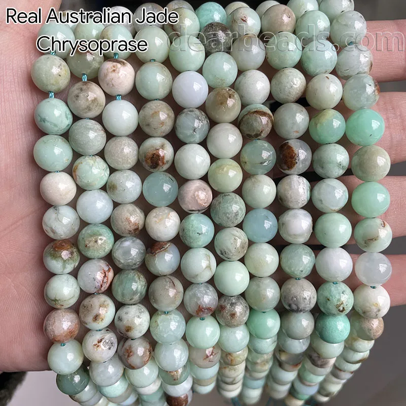 365cts 5 Designer Natural Chrysoprase (New Zealand store Jade) Beads 008491I