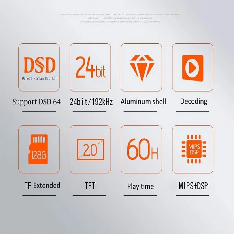 Профессиональный MP3 музыкальный плеер без потерь HIFI DSD 64 256 Flac Alac Mini Sport бег цифровой аудио 24 бит 192 кГц DAC