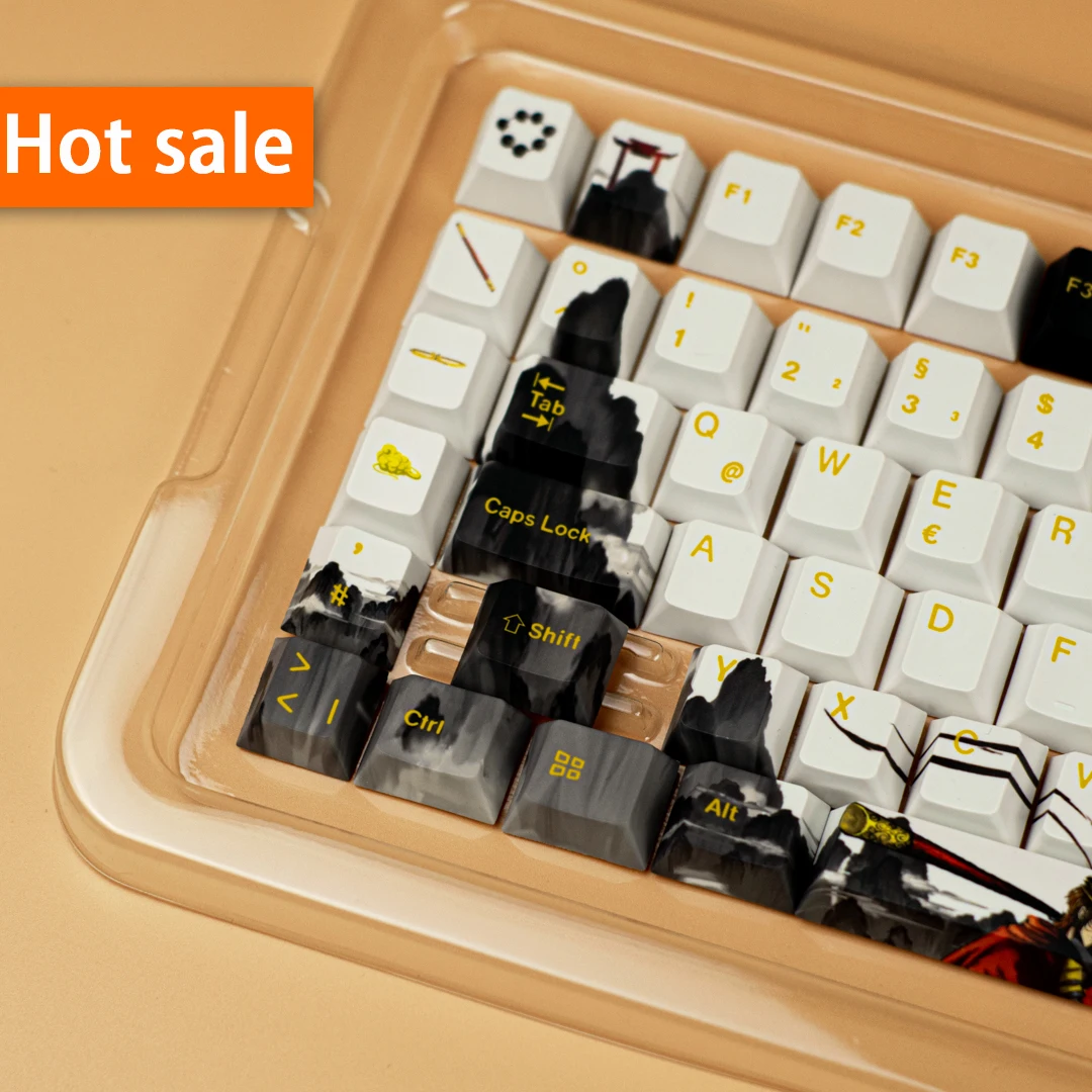 Customizable Design Goku Keycap German ISO De Keycaps Oem Profile PBT Dye Sublimation Cartoon Custom Keycaps