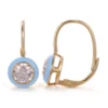 Boucle d'oreille en or jaune 10 carats avec diamant de laboratoire