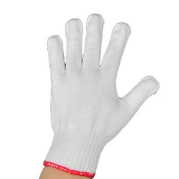 OEM good elasticity breathable Polyester 13 gauge safety work gloves