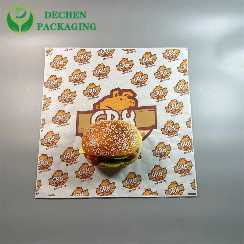 Wax Wrapping Paper Custom Burger Wrapping Paper