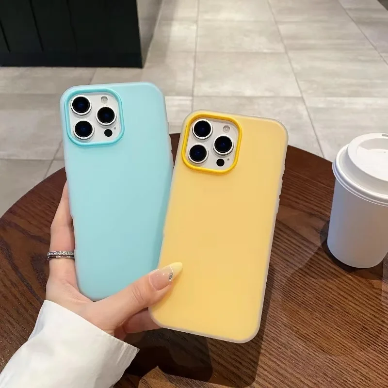 product anti fall tpu case for iphone 17 pro max soft jelly silicone phone cover in candy color with matte jelly back mobile phone cases-4