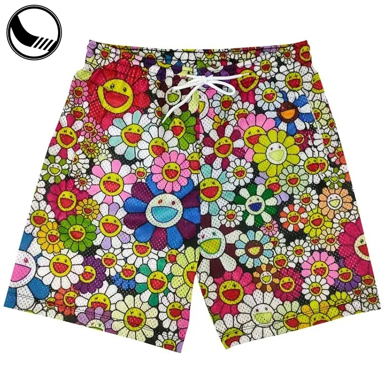 BETHERIVAL High Quality 100% Polyester Graphic Heat Sublimation Printing Homme Custom Logo Mens Casual Hip Hop Streetwear Shorts details