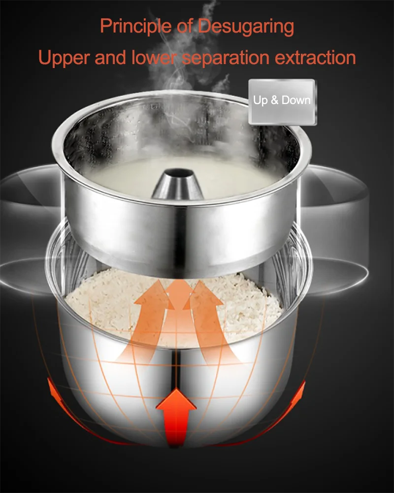 High Quality 3l 4l 5l Smart White Desugar Low Sugar Square Rice Cooker