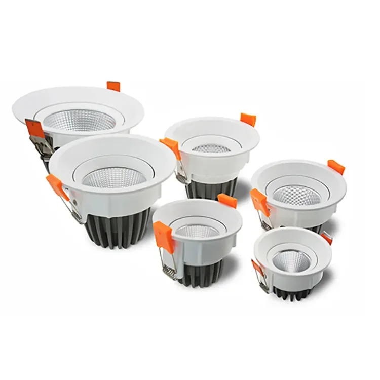 Custom CCT 2400K LED Downlight COB Dimmable Aluminum Housing Recessed LED Downlight for Hotel Project