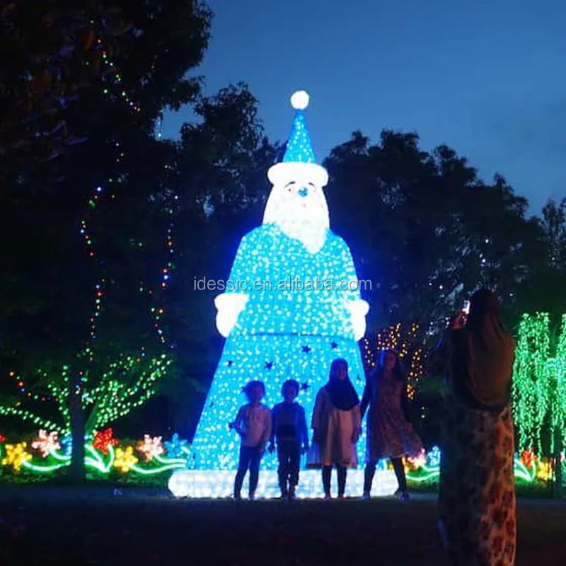 Source Outdoor extra large 3D LED Santa Claus illuminated ...