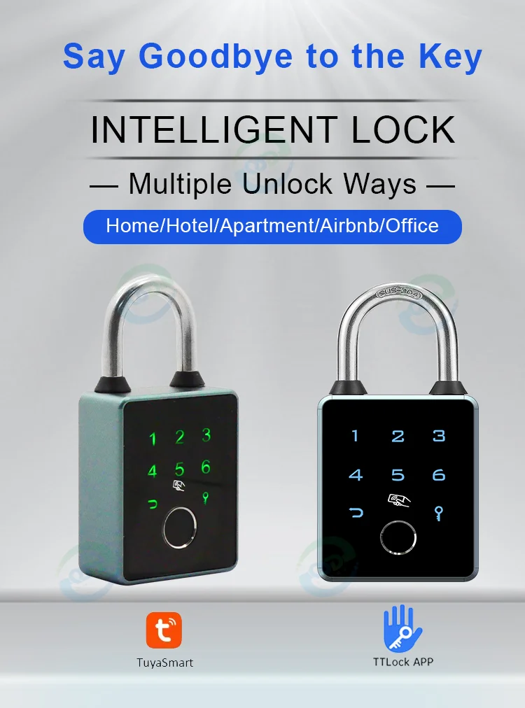 Waterproof Fingerprint Smart Padlock Tuya Ttlock App Electronic ...