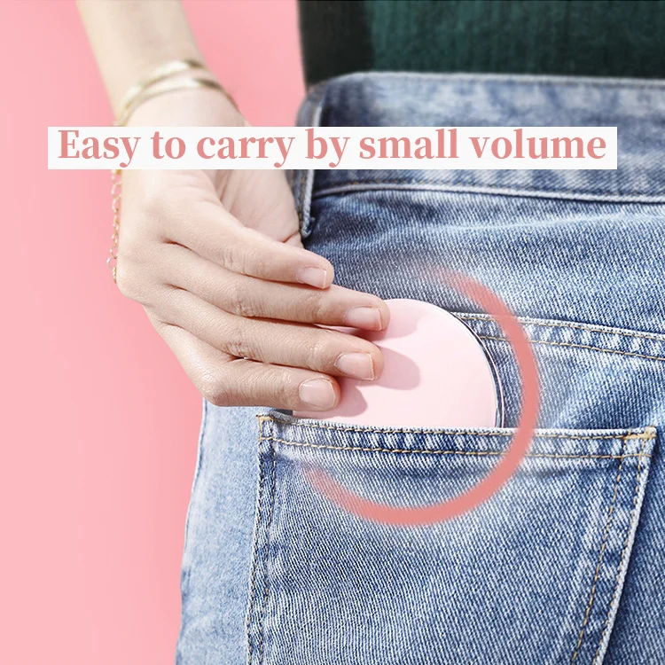 Cute Touch Mini Round Compact Light Mirror Beauty Vanity Cosmetic Double Side Pocket Travel Led Makeup Mirror With Lights