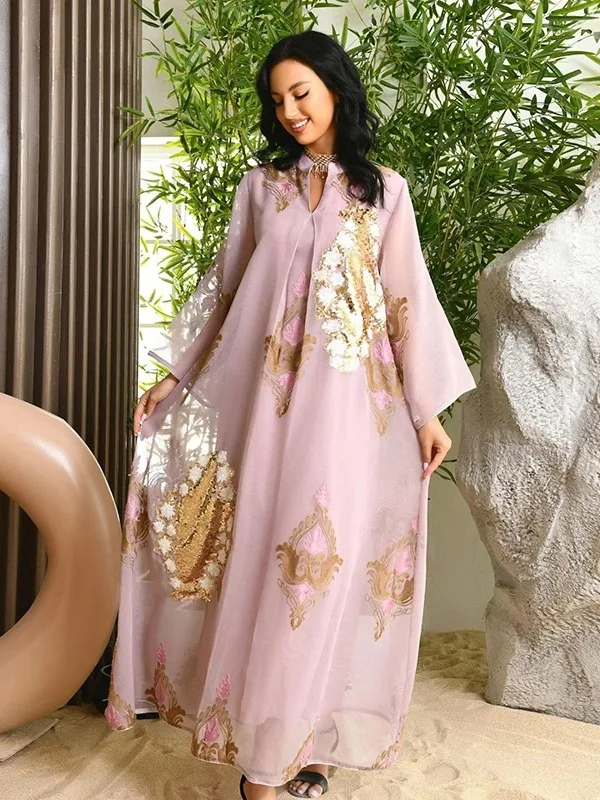 ZANZEA Abito da preghiera per donne musulmane Abito lungo in chiffon con maniche a pipistrello con scollo a O e abiti islamici Abaya – acquista a prezzi convenienti sul marketplace