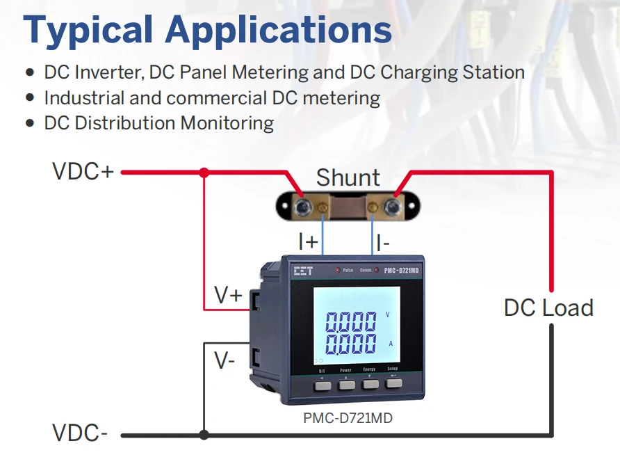 CET PMC-D721MD 10-1000 вход dc измеритель энергии RS485 modbus с данными lpogger для панели солнечных батарей для дозирования