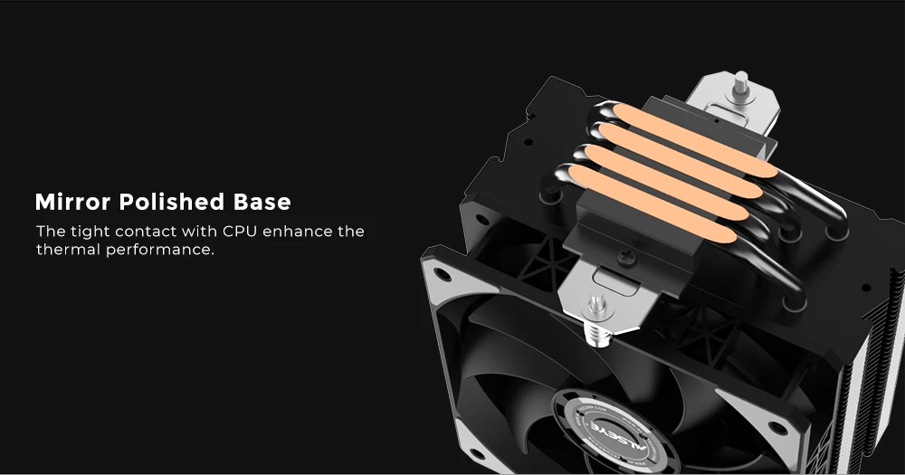 Alseye Cpu Air Cooler 200w Tdp 6mm X 4 Copper Heat Pipes Cpu Cooler