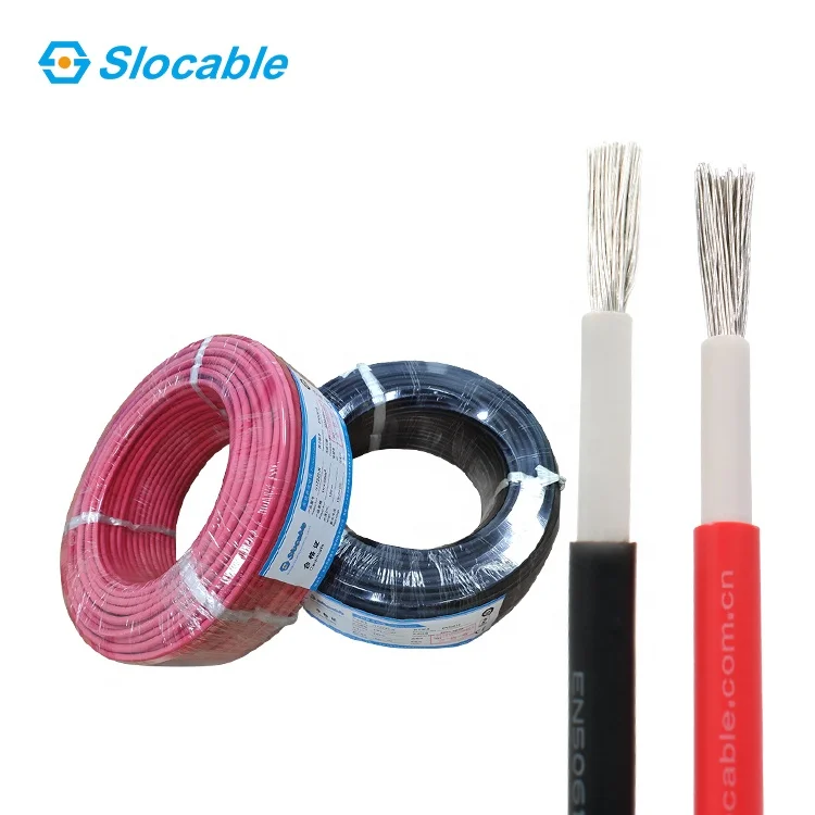 Solar PV DC Cable Custom Solar Connector Cables UV Resistant DC PV Wire 4mm2