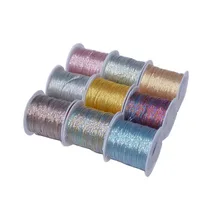Wholesale Colorful Metallic yarn lurex yarn glitter thread nylon metallic sewing thread metallic embroidery threads