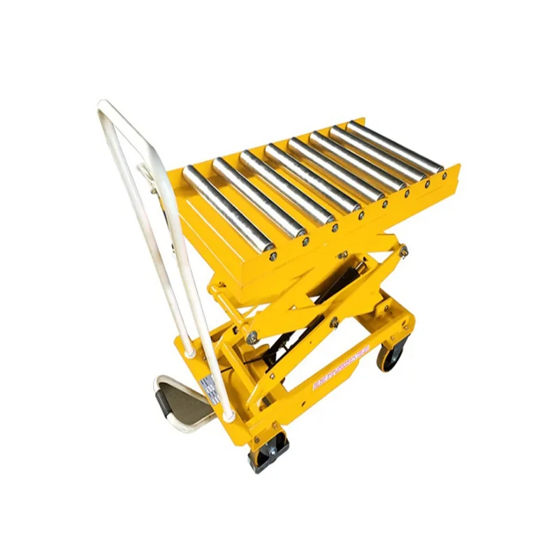 Manual Hydraulic Scissor Lift Table Roller Table Double Scissor Lift ...