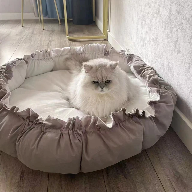 New Products Washable Cat Nest Bed Warm Large Dog Cotton Pet Beds Soft Cat Cave Washable Round Pet Bed
