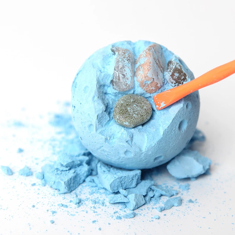 Blue Planet Cosmic Archaeology Excavation Model Blind Box Astronaut Plaster Gem Treasure Children's Educational Toy Made Plastic