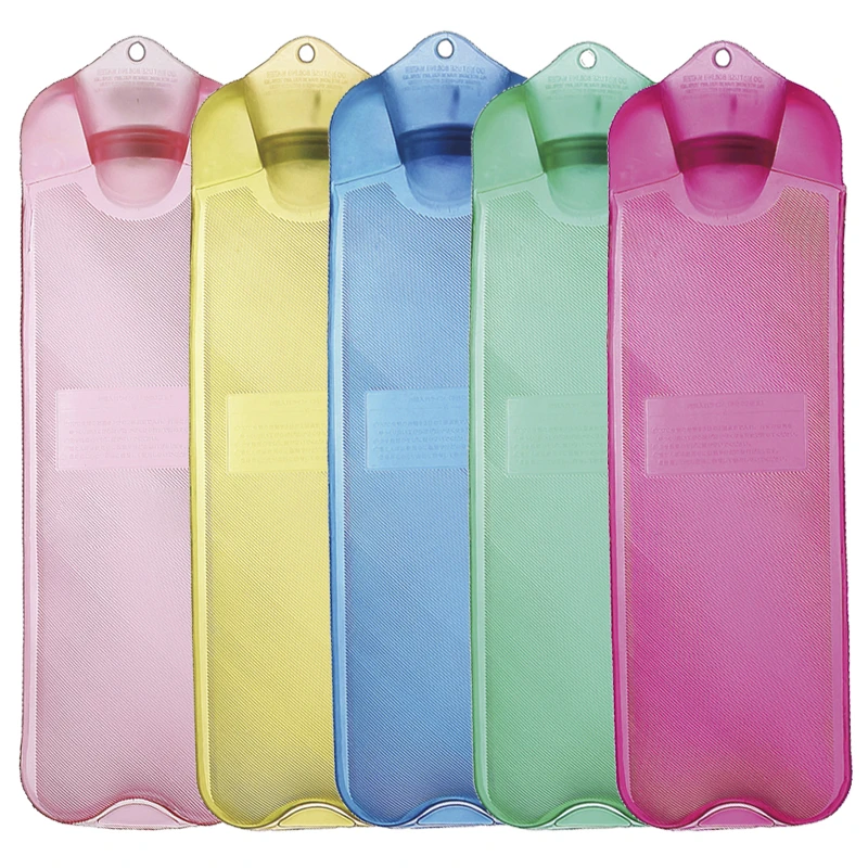wholesale high-density pvc thickened explosion-proof warm hot water bag transparent knit cover
