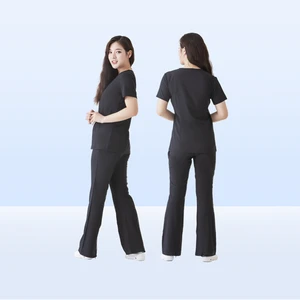 New Design Medical Nursing Uniforms Stretchy Soft Short Sleeve Sets Hospital Uniforms
