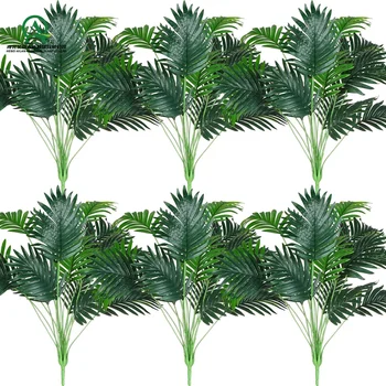 Artificial Palm Leaves Plants Tropical Tree Palm Branch for Home Jungle Safari Arrangement Hawaiian Party Wedding Decor
