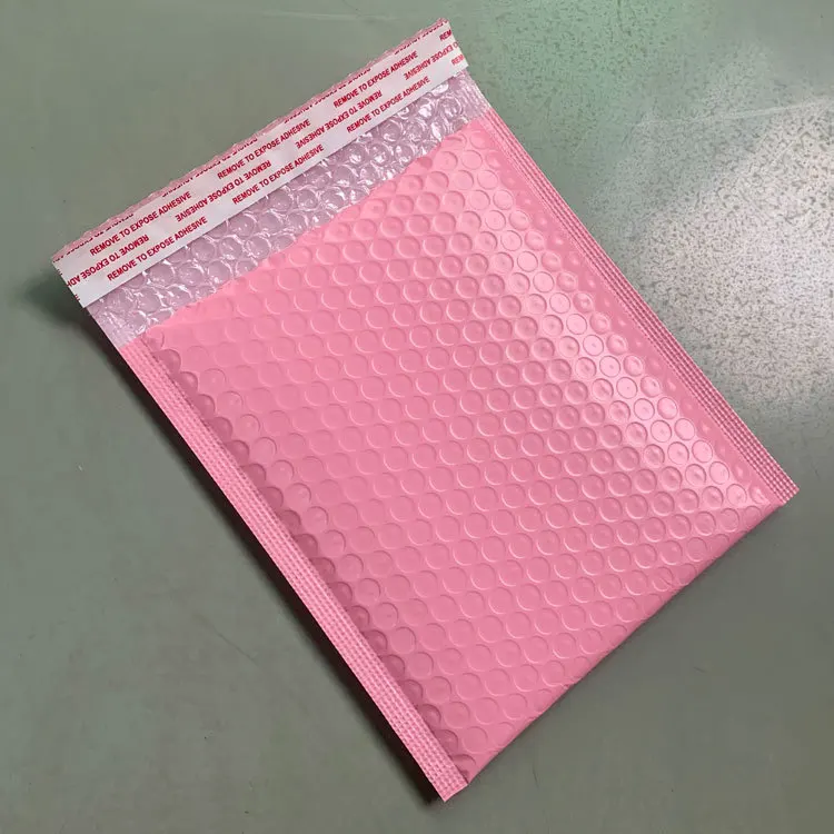 Custom Poly pink Bubble Mailers Padded Envelopes Shipping Packaging Bag