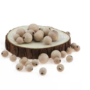wholesale Free Sample Baby Teether Wooden Beads Teether Loose Wood Teething Beads for Children