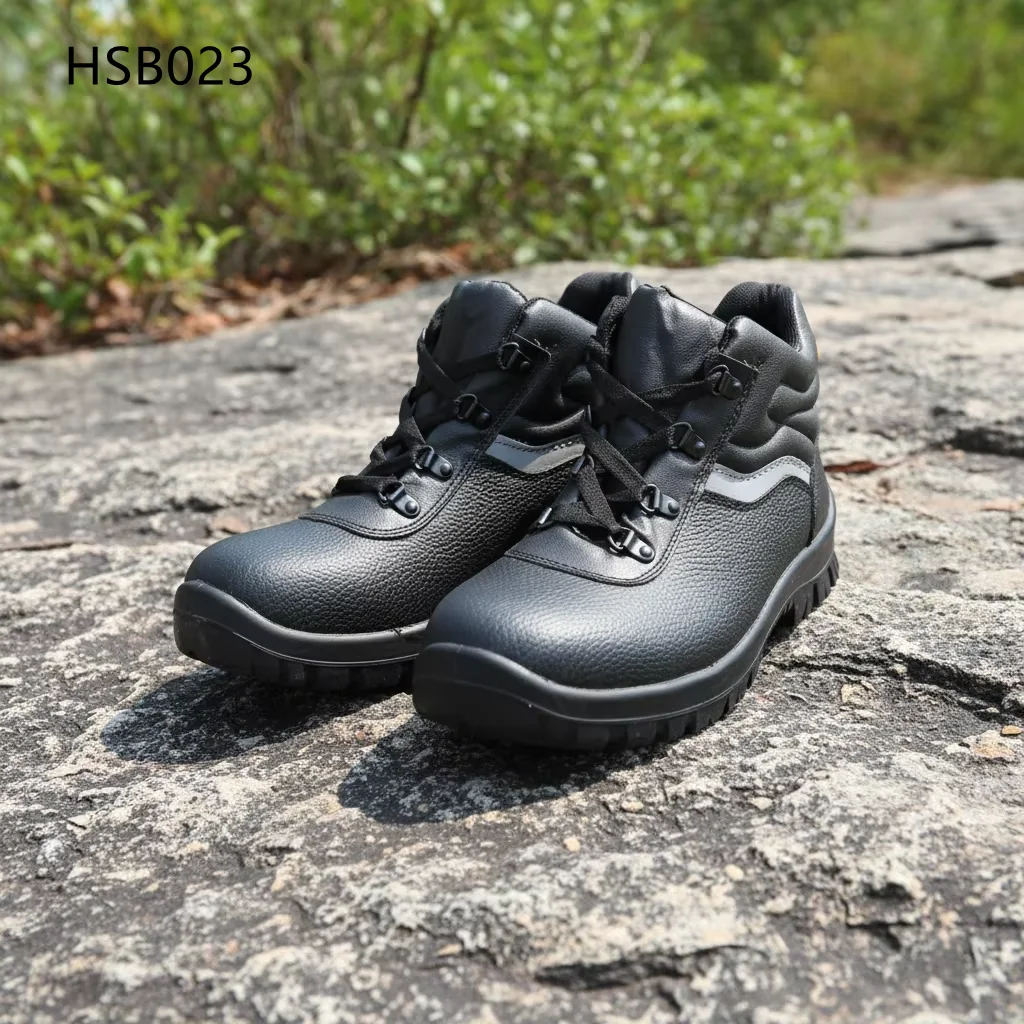 HY, Scarpe di sicurezza popolari in Algeria con suola in PU/iniezione PU e strisce riflettenti, prezzo di fabbrica, calzature professionali per la sicurezza industriale HSB023