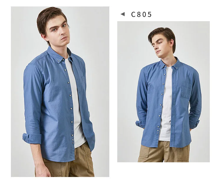 Custom Hot Selling Good Quality Casual Plain Men's New Dress Shirts Cotton Linen Shirt