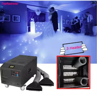 Large Power 4000W Low Fog Machine Stage Effects Double Output With 3 Heater Stage Low Lying Fog Machine Water Base Smoke Machine
