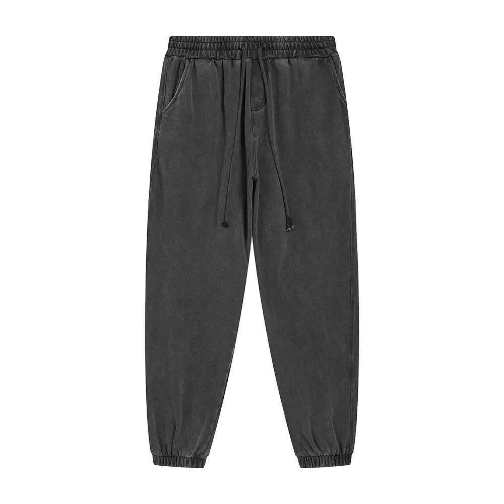 Custom Logo French Terry 400gsm Cotton Oversized Pants Heavyweight Thik ...