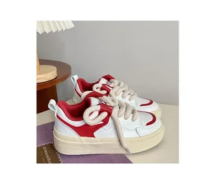 Spring New Sneaker Student White Shoes Female Breathable Thick Sole Flat Shoes Women