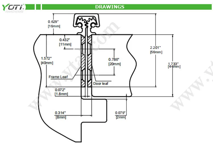 Yhg004 Ligature Resistant Hinges Heavy Duty Concealed Leaf Geared